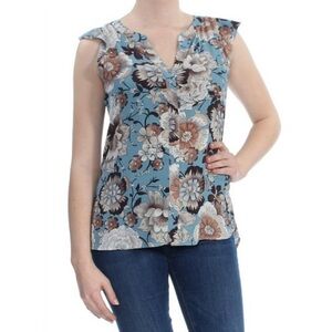 Sanctuary Blue and Brown Floral Blouse